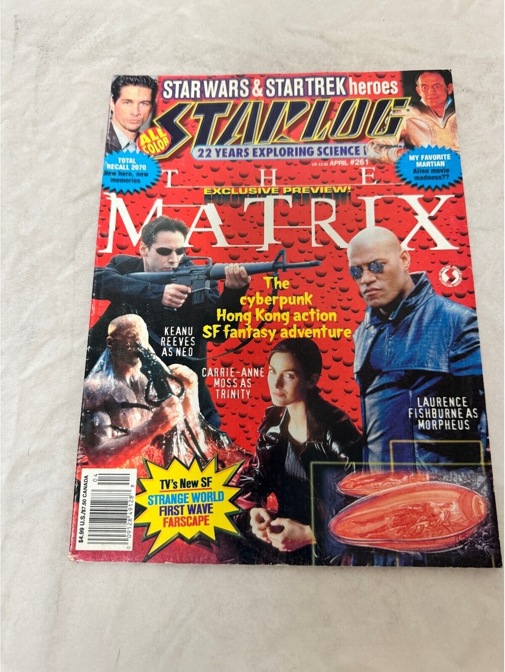 Starlog Magazine Issue 261 April 1999 The Matrix Keanu Reeves Cover